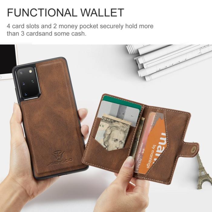 JEEHOOD - JEEHOOD Samsung Galaxy S20 Plus 5G Fodral KonstLäder - Brun