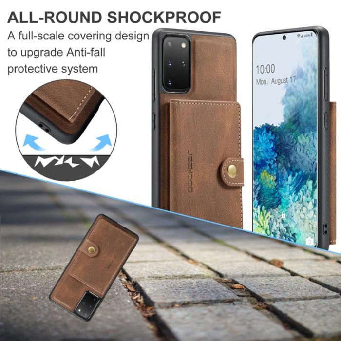 JEEHOOD - JEEHOOD Samsung Galaxy S20 Plus 5G Fodral KonstLäder - Brun