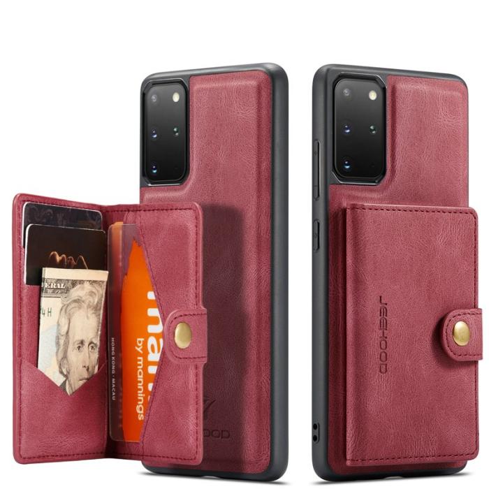 JEEHOOD - JEEHOOD Samsung Galaxy S20 Plus 5G Fodral KonstLäder - Röd