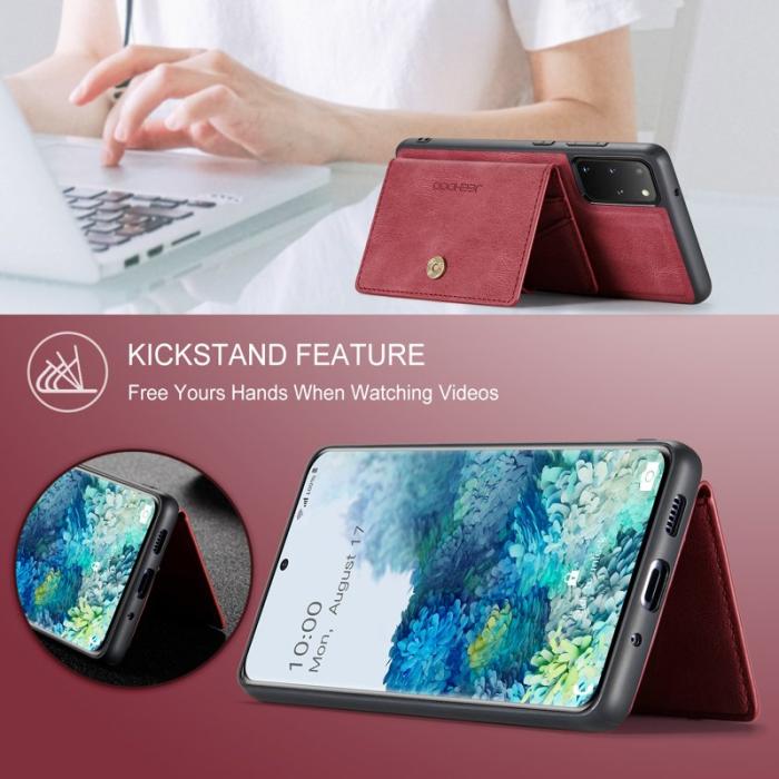 JEEHOOD - JEEHOOD Samsung Galaxy S20 Plus 5G Fodral KonstLäder - Röd