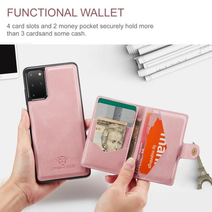 JEEHOOD - JEEHOOD Samsung Galaxy S20 Plus 5G Fodral KonstLäder - Rosa