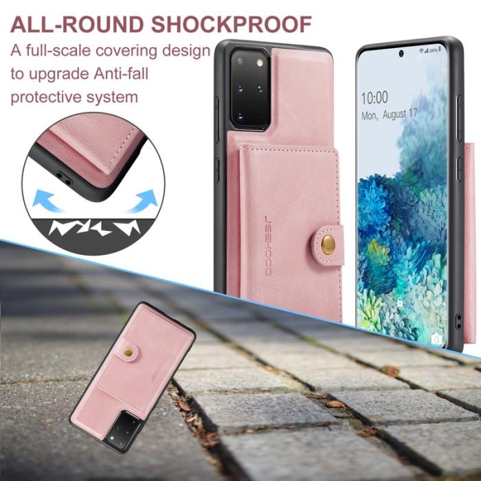 JEEHOOD - JEEHOOD Samsung Galaxy S20 Plus 5G Fodral KonstLäder - Rosa