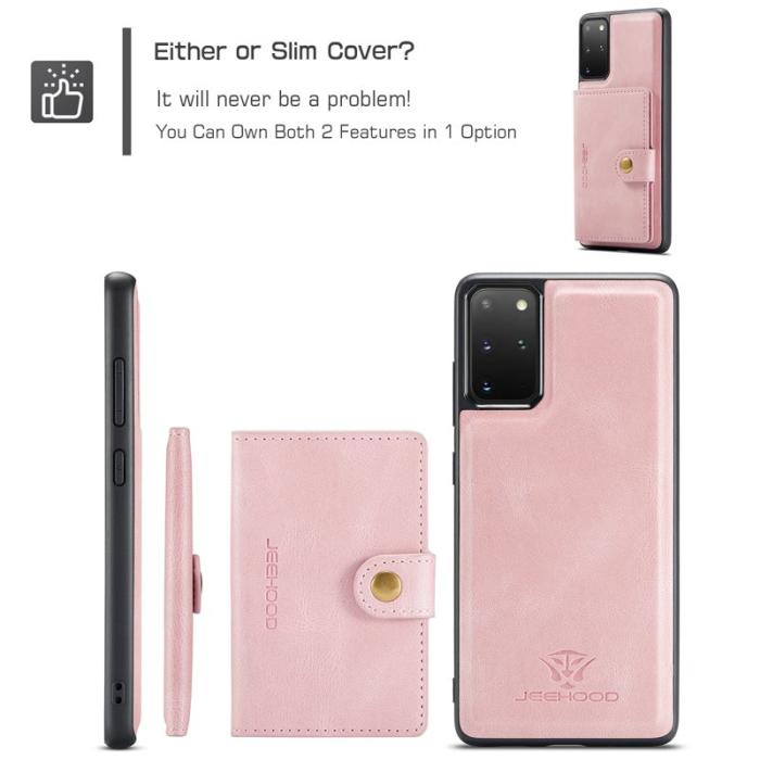 JEEHOOD - JEEHOOD Samsung Galaxy S20 Plus 5G Fodral KonstLäder - Rosa