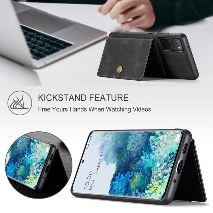 JEEHOOD - JEEHOOD Samsung Galaxy S20 Plus 5G Fodral KonstLäder - Svart