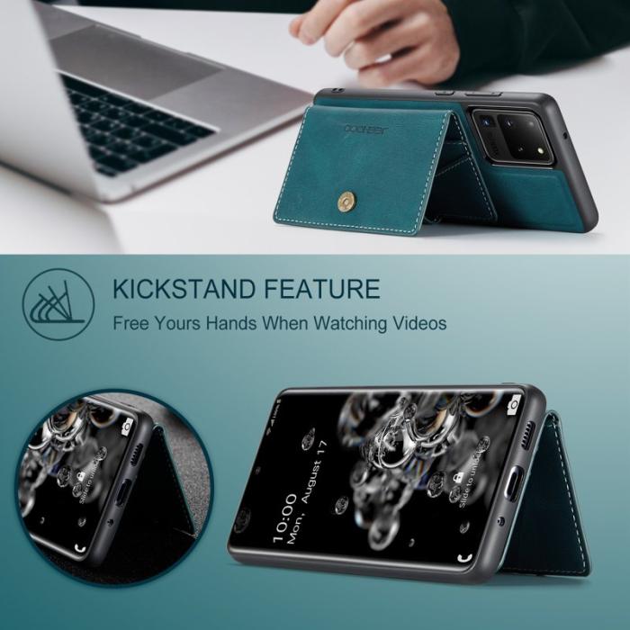 JEEHOOD - JEEHOOD Samsung Galaxy S20 Ultra Fodral Äkta Läder - Blå