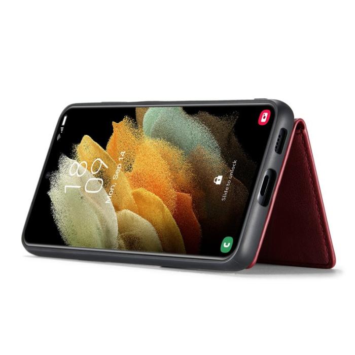 JEEHOOD - JEEHOOD Samsung Galaxy S21 FE 5G Fodral KonstLäder - Röd