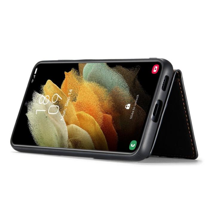 JEEHOOD - JEEHOOD Samsung Galaxy S21 FE 5G Fodral KonstLäder - Svart