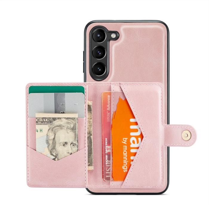 JEEHOOD - JEEHOOD Samsung Galaxy S23 Fodral Äkta Läder - Rosa