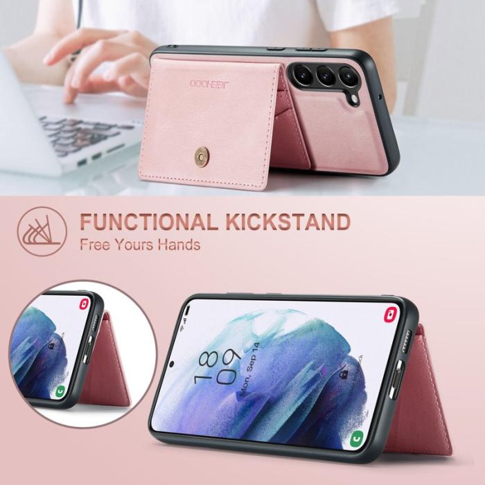 JEEHOOD - JEEHOOD Samsung Galaxy S23 Fodral Äkta Läder - Rosa