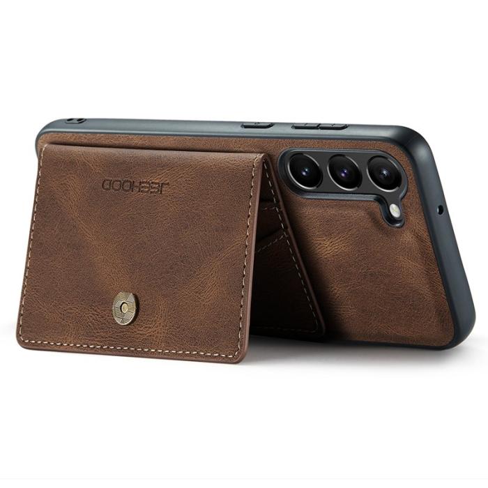 JEEHOOD - JEEHOOD Samsung Galaxy S23+ Fodral Äkta Läder Magnetisk - Brun