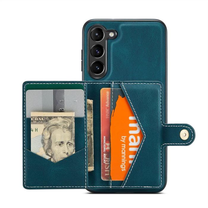 JEEHOOD - JEEHOOD Samsung Galaxy S23+ Fodral Läder Magnetisk - Blå