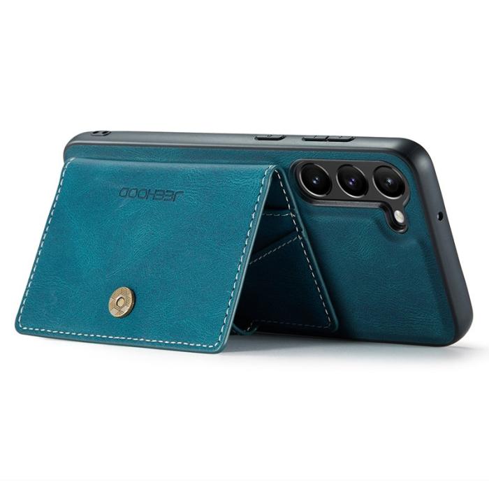 JEEHOOD - JEEHOOD Samsung Galaxy S23+ Fodral Läder Magnetisk - Blå