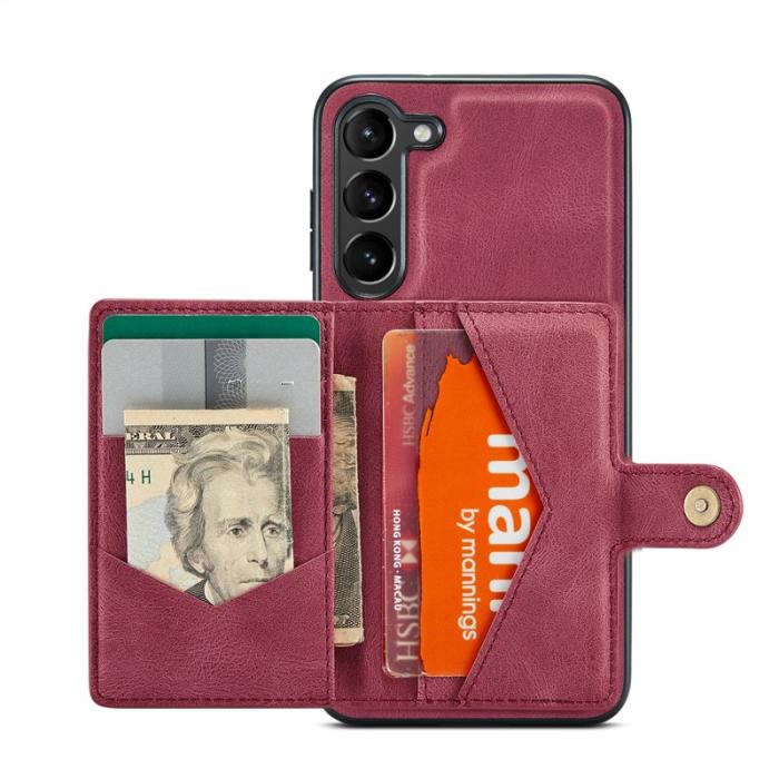 JEEHOOD - JEEHOOD Samsung Galaxy S23+ Fodral Läder Magnetisk - Röd