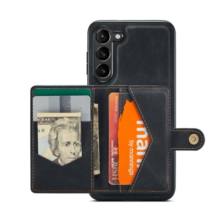 JEEHOOD - JEEHOOD Samsung Galaxy S23+ Fodral Läder Magnetisk - Svart