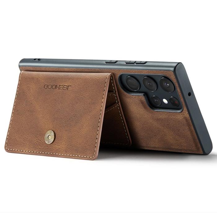 JEEHOOD - JEEHOOD Samsung Galaxy S23 Ultra Fodral Konstläder Plast - Brun