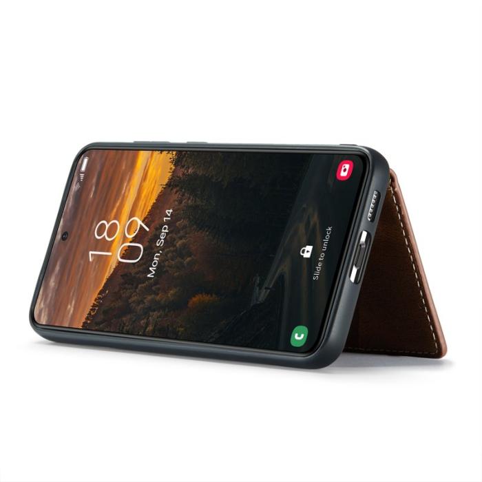 JEEHOOD - JEEHOOD Samsung Galaxy S24+ Fodral Läder TPU Skydd - Brun