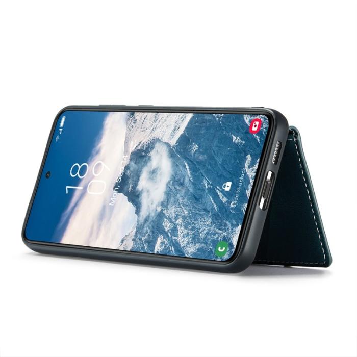 JEEHOOD - JEEHOOD Samsung Galaxy S24 Skal Fodral Läder Plast - Blå