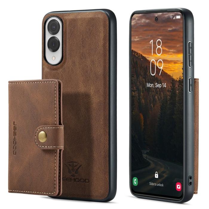 JEEHOOD - JEEHOOD Samsung Galaxy S25 Edge Fodral KonstLäder - Brun