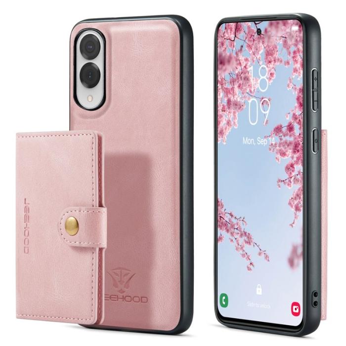 JEEHOOD - JEEHOOD Samsung Galaxy S25 Edge Fodral KonstLäder - Rosa