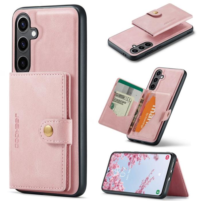 JEEHOOD - JEEHOOD Samsung Galaxy S25+ Fodral KonstLäder - Rosa