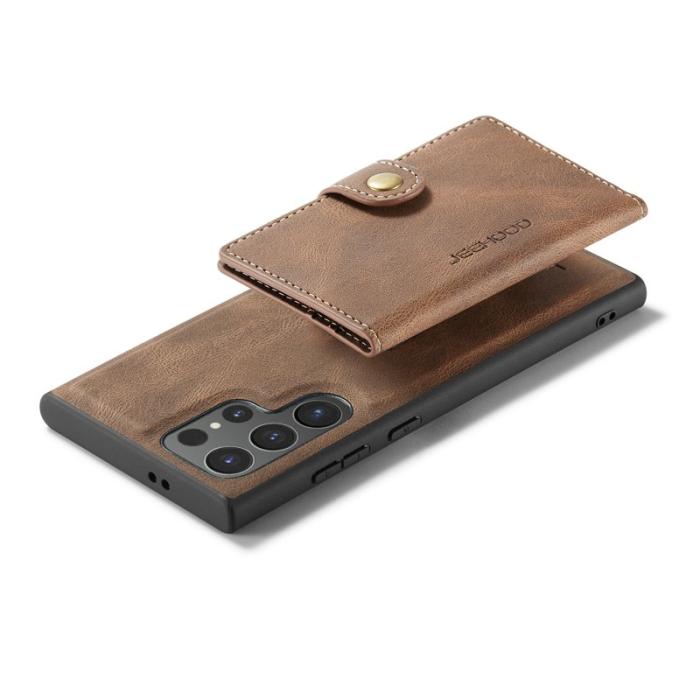 JEEHOOD - JEEHOOD Samsung Galaxy S25 Ultra Fodral KonstLäder - Brun