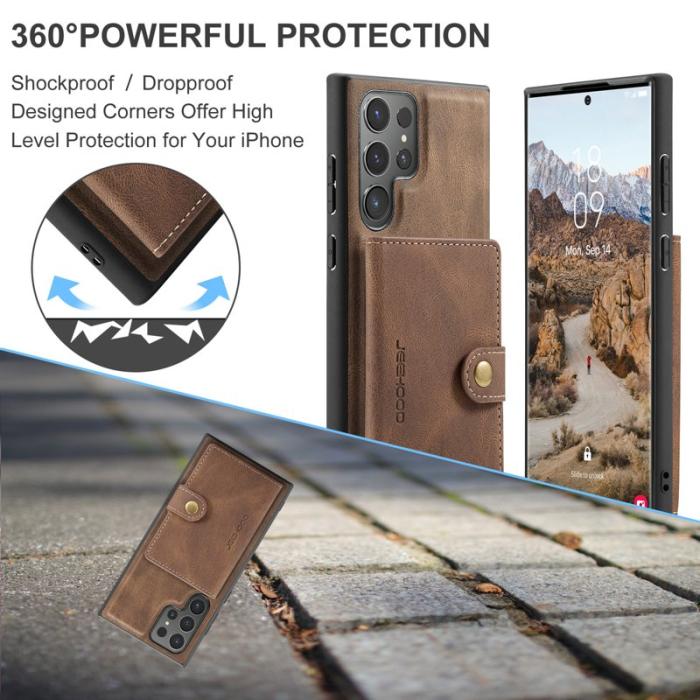 JEEHOOD - JEEHOOD Samsung Galaxy S25 Ultra Fodral KonstLäder - Brun
