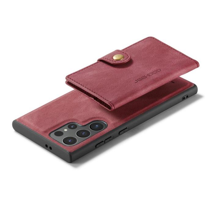 JEEHOOD - JEEHOOD Samsung Galaxy S25 Ultra Fodral KonstLäder - Röd
