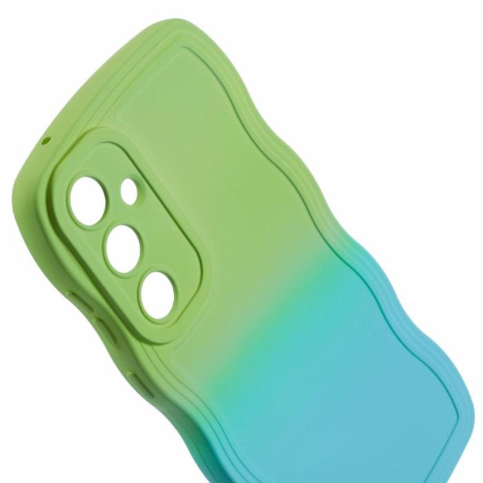 OEM - JTW Samsung Galaxy A35 5G Skal TPU Gradient Färg - Grön+Baby Blå