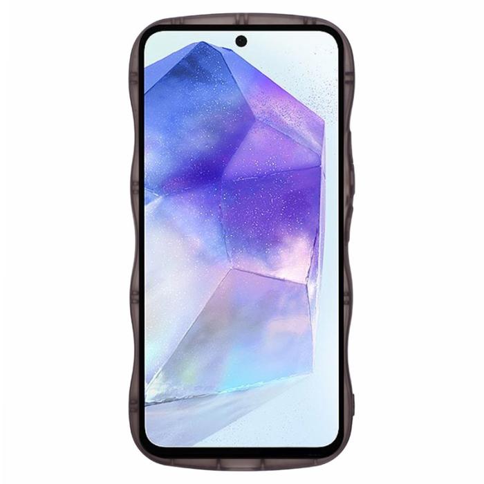 OEM - JTW Samsung Galaxy A35 5G Skal TPU Wavy Edge Stöttålig - Transparent Svart