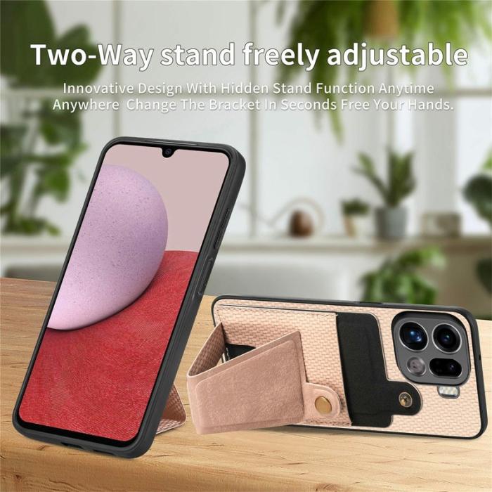 OEM - K-Shaped Oppo Find X9 Pro 5G Fodral Äkta Läder - Gul