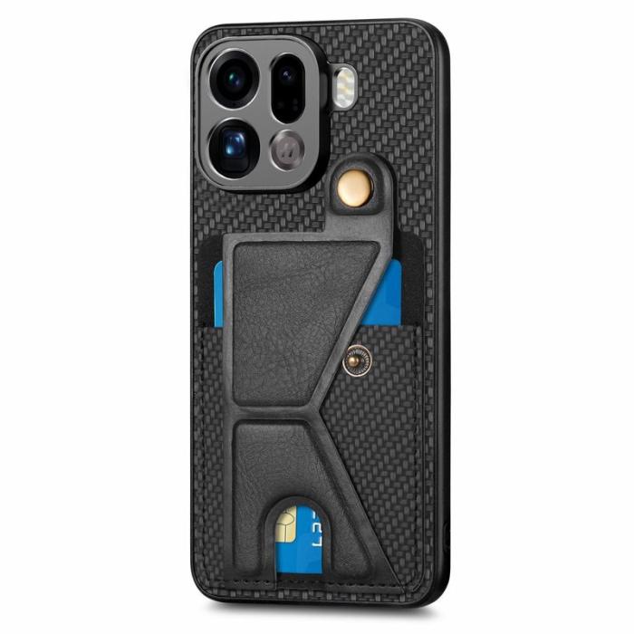 OEM - K-Shaped Oppo Find X9 Pro 5G Fodral Äkta Läder - Svart