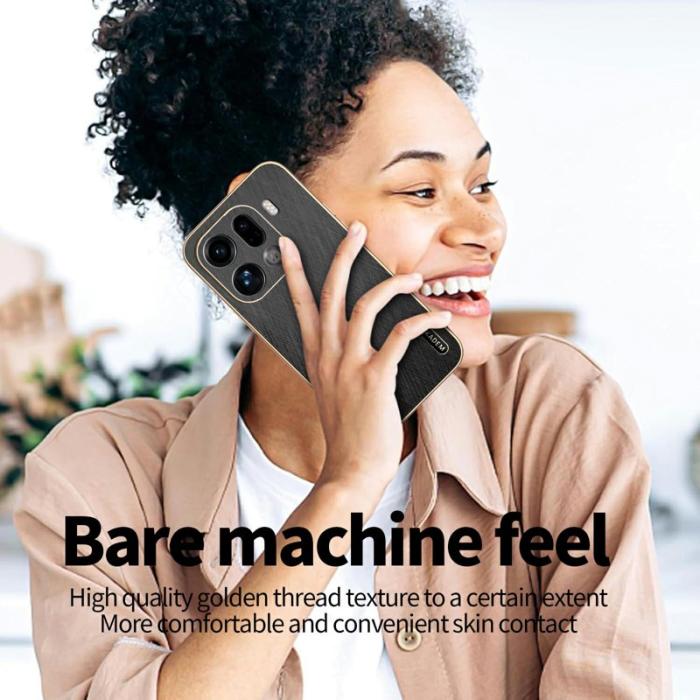 KADEM - KADEM Mobilskal till Oppo Find X9 Pro 5G PU Läder - Svart