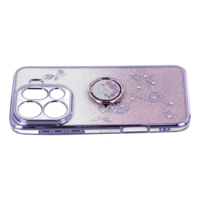 KADEM - KADEM Mobilskal till Oppo Find X9 Pro 5G TPU Blommor Gradient - Lila