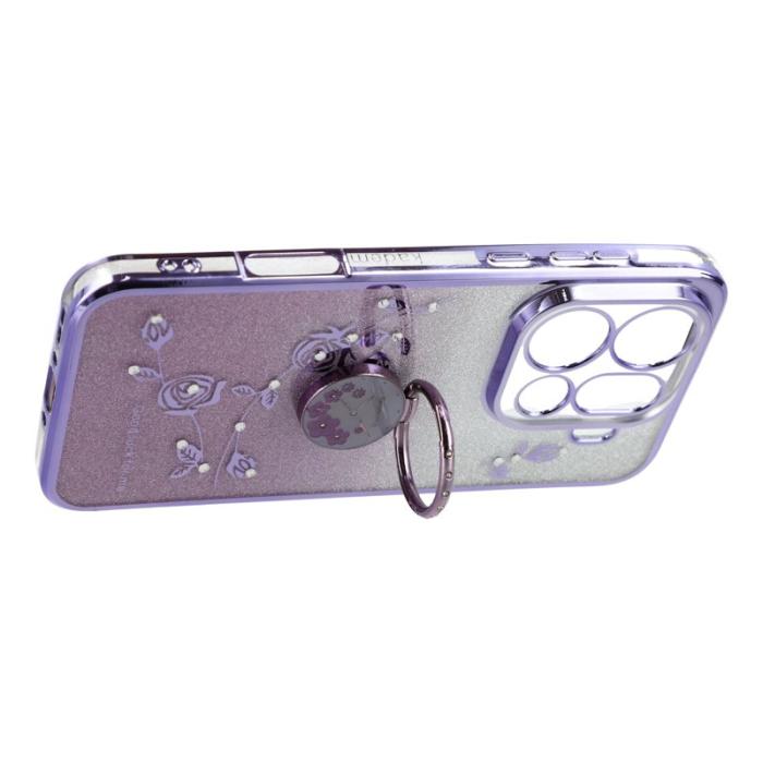 KADEM - KADEM Mobilskal till Oppo Find X9 Pro 5G TPU Blommor Gradient - Lila