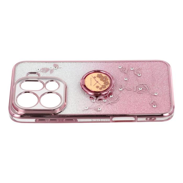 KADEM - KADEM Mobilskal till Oppo Find X9 Pro 5G TPU Blommor Gradient - Roséguld