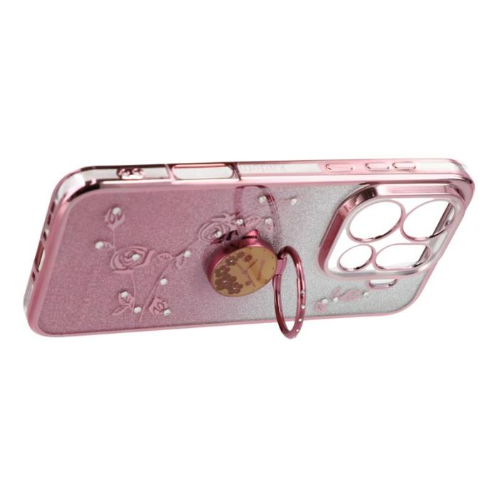 KADEM - KADEM Mobilskal till Oppo Find X9 Pro 5G TPU Blommor Gradient - Roséguld