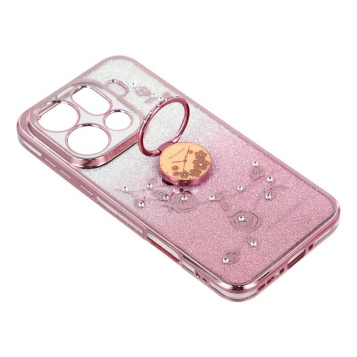 KADEM - KADEM Mobilskal till Oppo Find X9 Pro 5G TPU Blommor Gradient - Roséguld