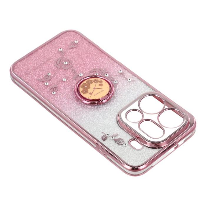 KADEM - KADEM Mobilskal till Oppo Find X9 Pro 5G TPU Blommor Gradient - Roséguld