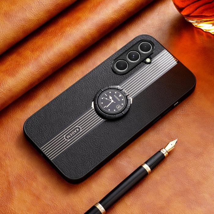 KADEM - KADEM Samsung Galaxy A55 5G Skal Anti-drop Ring Kickstand - Svart