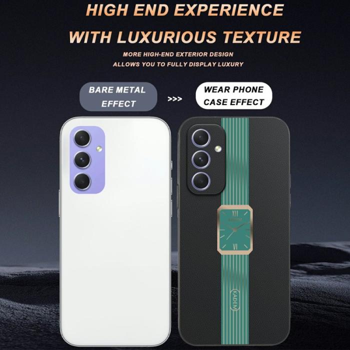 KADEM - KADEM Samsung Galaxy A55 5G Skal PU Läder Anti-Scratch - Orange