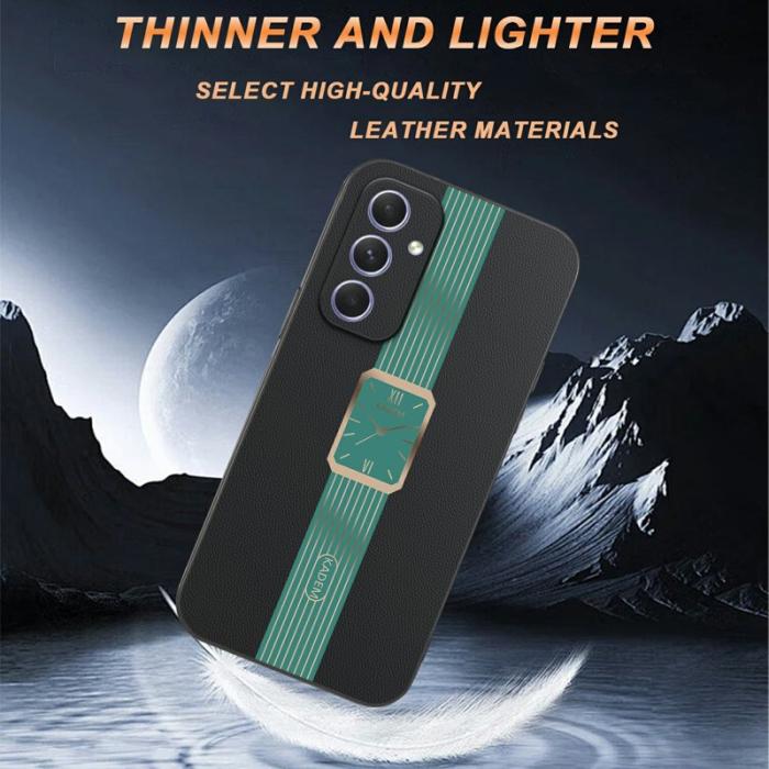 KADEM - KADEM Samsung Galaxy A55 5G Skal PU Läder Anti-Scratch - Orange