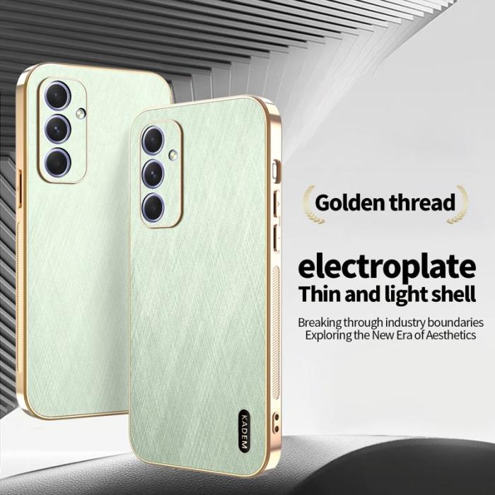 KADEM - KADEM Samsung Galaxy A55 5G Skal PU + TPU Electroplating - Grön