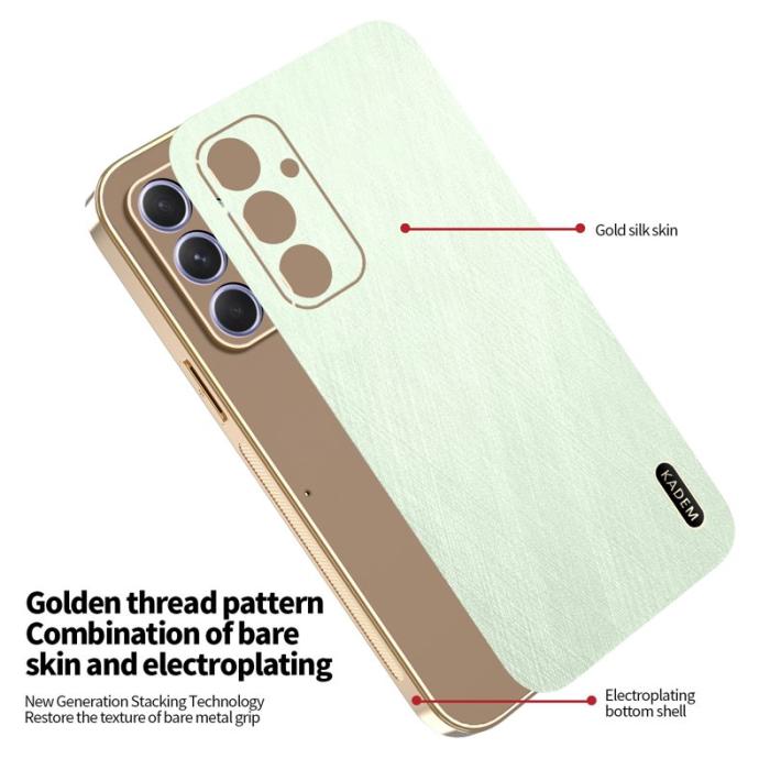 KADEM - KADEM Samsung Galaxy A55 5G Skal PU + TPU Electroplating - Grön