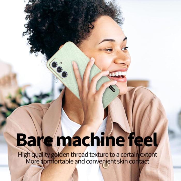 KADEM - KADEM Samsung Galaxy A55 5G Skal PU + TPU Electroplating - Grön