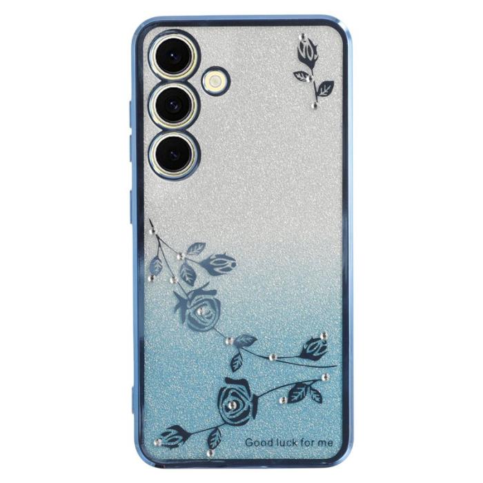 KADEM - KADEM Samsung Galaxy S26 / S26 Pro Skal Blommor TPU Flexibel Gradient - Blå