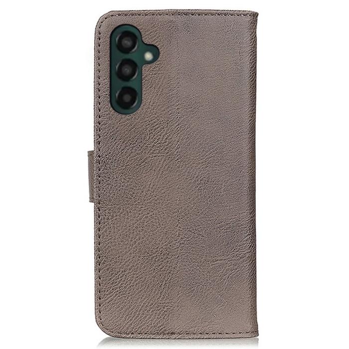 KHAZNEH - KHAZNEH Samsung Galaxy A35 5G Fodral Äkta Läder - Khaki