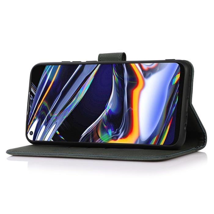 KHAZNEH - KHAZNEH Samsung Galaxy A35 5G Fodral TPU+PU Läder Ställ - Grön