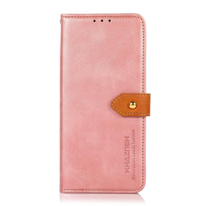 OEM - KHAZNEH Samsung Galaxy S26 Fodral Läder Flip Skydd - Roséguld