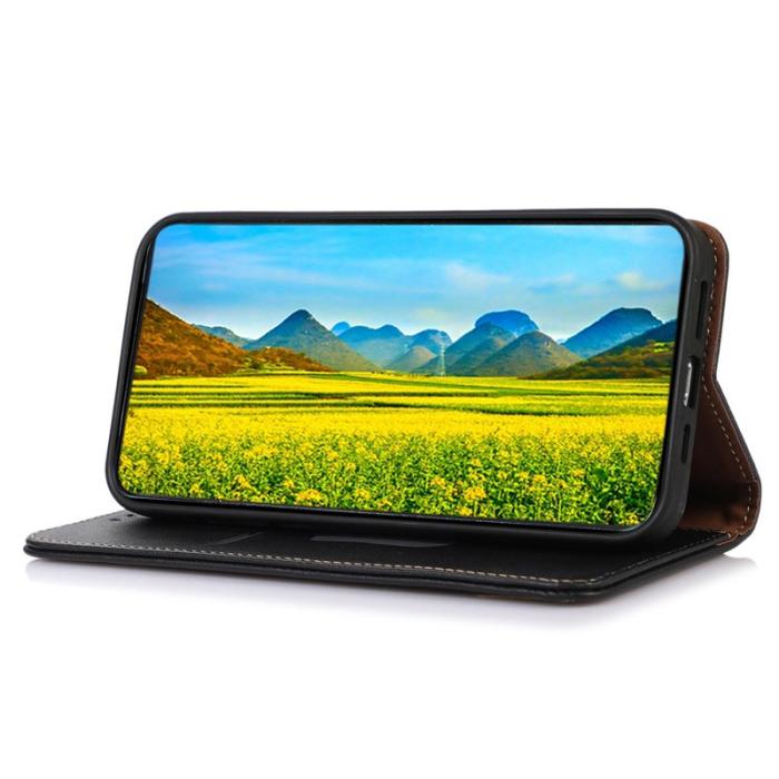 KHAZNEH - KHAZNEH Samsung Galaxy S26 / S26 Pro Fodral Äkta Läder - Svart