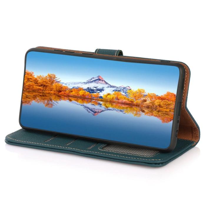 OEM - KHAZNEH Samsung Galaxy S26 Ultra Fodral Äkta Läder - Grön